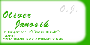 oliver janosik business card